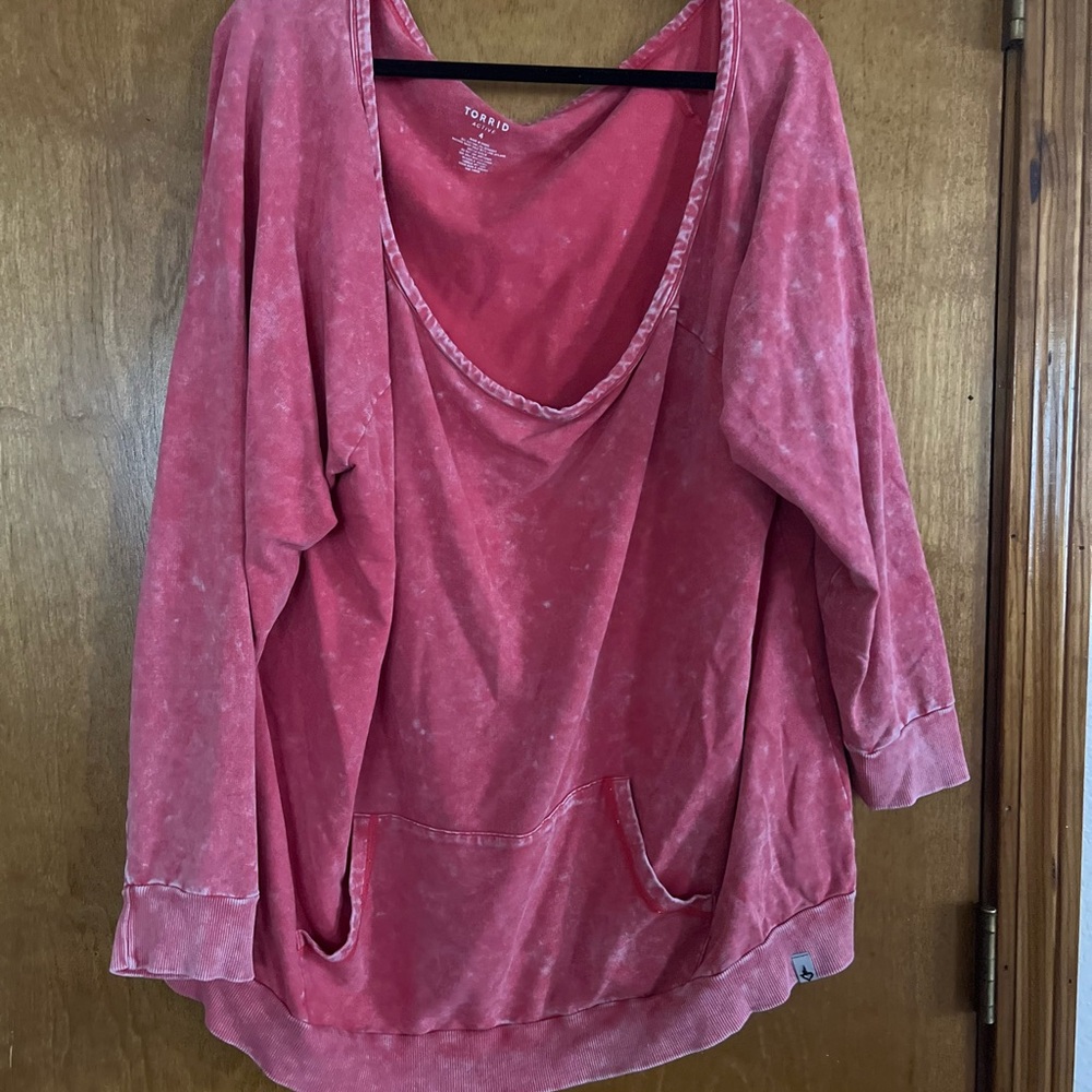 Torrid Washed Pink Tunic Top